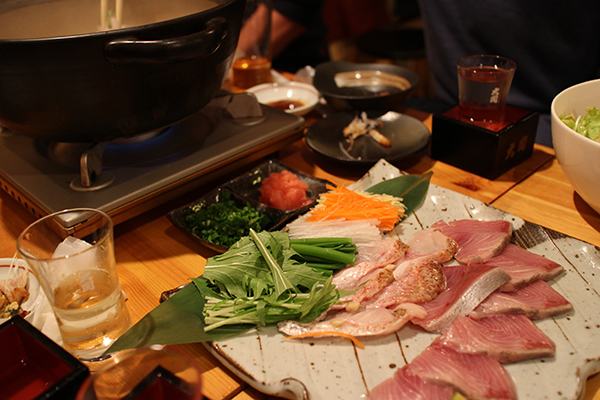 dinner @ seafood bistrot in Tokyo