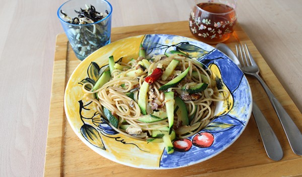 spaghetti integrali con zicchini